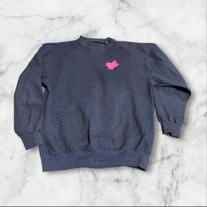 Lunar pier heavier crewneck  blue with parks of Nebraska